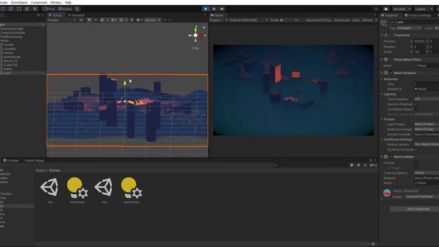 Nighttime Dynamic Pixel Art Water Level смотреть онлайн
