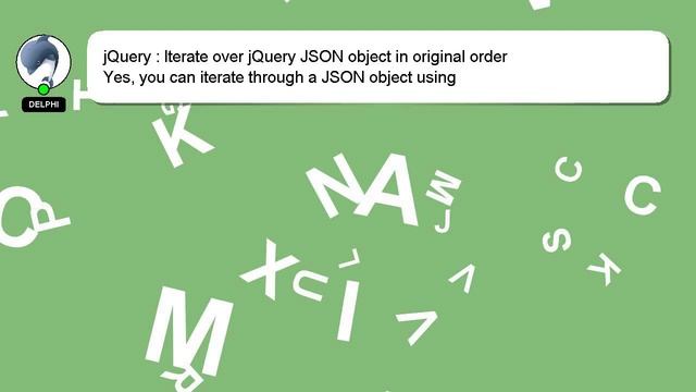jQuery : Iterate over jQuery JSON object in original order смотреть онлайн