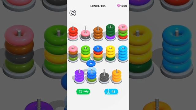 Color Hoop Stack Level 135 | Puzzle Games | Complete смотреть онлайн