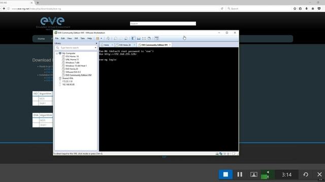 EVE How To: Install EVE ova on VM ware workstation смотреть онлайн