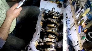 82   Затяжка болтов  коленвала  двигателя  Джили МК  копия  двгателя TOYOT A4 FE