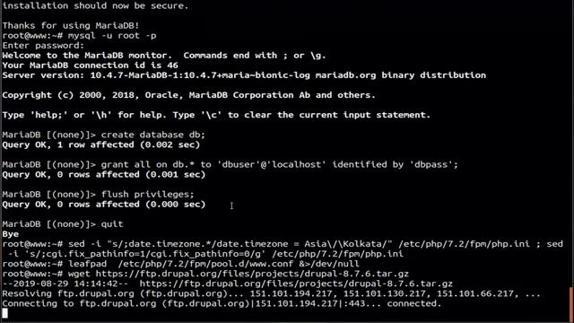 How To install Drupal with LEMP On Ubuntu 18.04 LTS смотреть онлайн