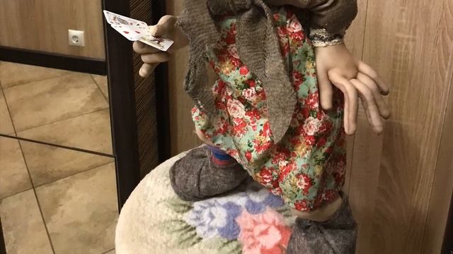 Чулочная кукла, в технике скульптурный текстиль. смотреть онлайн