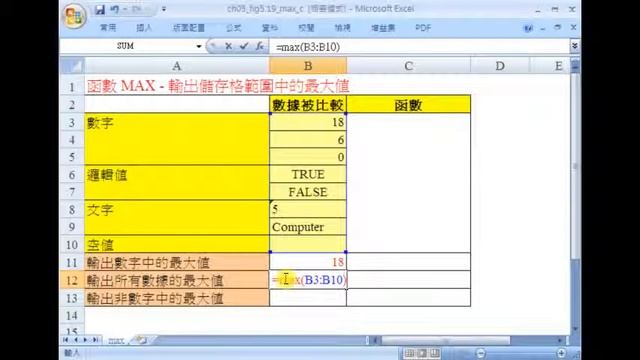 7 4 1 fx MS Excel 試算表 - 函數MAX смотреть онлайн