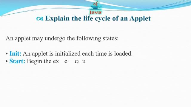 Explain the life cycle of an Applet | JAVA INTERVIEW QUESTIONS AND ANSWERS смотреть онлайн