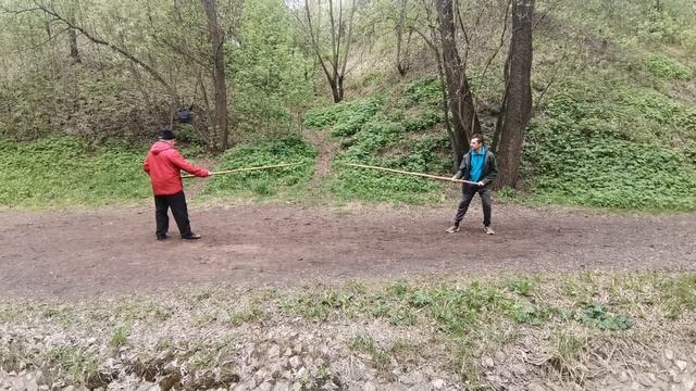 Школа Девяти сокровищ ворот Дракона. Лун мэнь гунь фа. Да гунь. Большой шест. смотреть онлайн