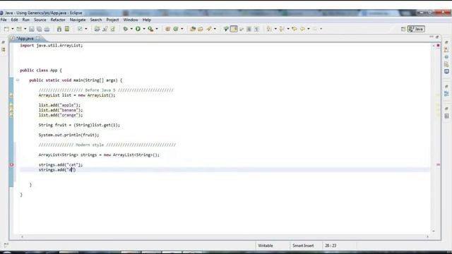 Learn Java Tutorial for Beginners, Part 30: Using Generics смотреть онлайн