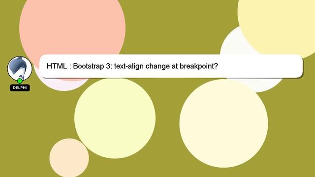 HTML : Bootstrap 3: text-align change at breakpoint? смотреть онлайн