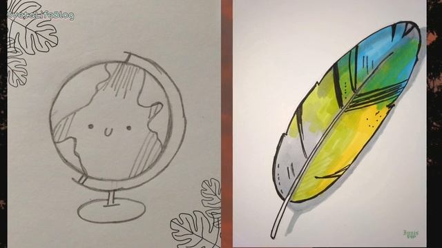 Простые идеи для скетчбука | Эти скетчи легко нарисовать! | SvetaLifeBlog смотреть онлайн