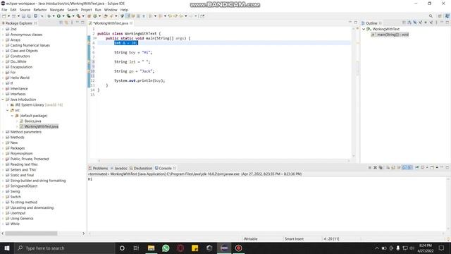 String and Text in Java (Java Course #2) смотреть онлайн
