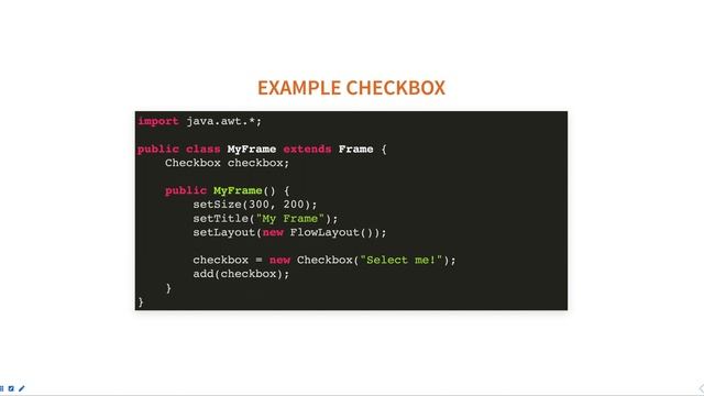 AWT Checkbox in java смотреть онлайн