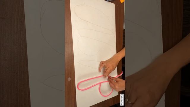 DIY how to make a neon sign board |home decor |wedding decor смотреть онлайн