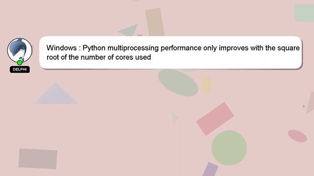 Windows : Python multiprocessing performance only improves with the square root of the number of co смотреть онлайн