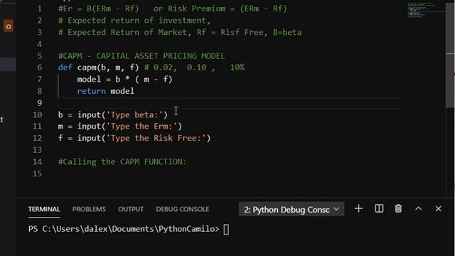 CAPM function in Python смотреть онлайн