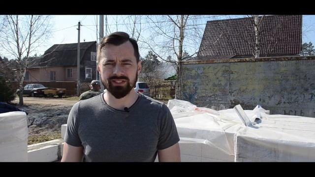 Кладка первого ряда блоков из газосиликата. Армирование кладки. смотреть онлайн