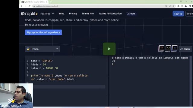 Curso Python - Aula 1 - Primeiro Programa, Variáveis, Print e Input смотреть онлайн