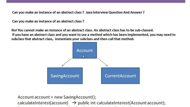 Can you make an instance of an abstract class Java Interview Question And Answer смотреть онлайн