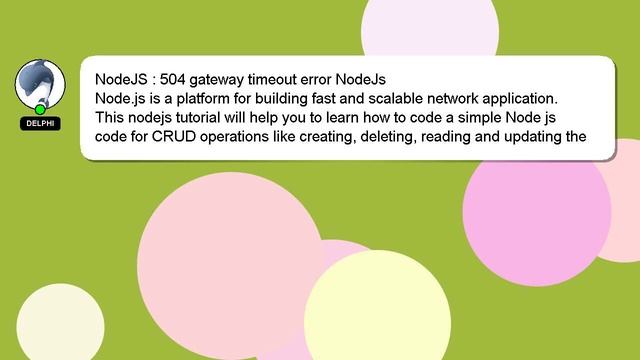 NodeJS : 504 gateway timeout error NodeJs смотреть онлайн