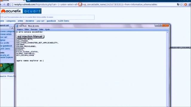 Sql Injection Método GET смотреть онлайн