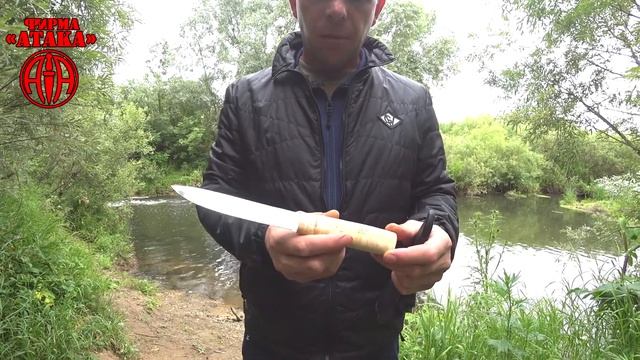 Нож Якутский из кованой стали Х12МФ смотреть онлайн