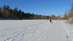 Беговые лыжи. Коньковый ход. Имитация работы рук / skate ski / cross-country skiing