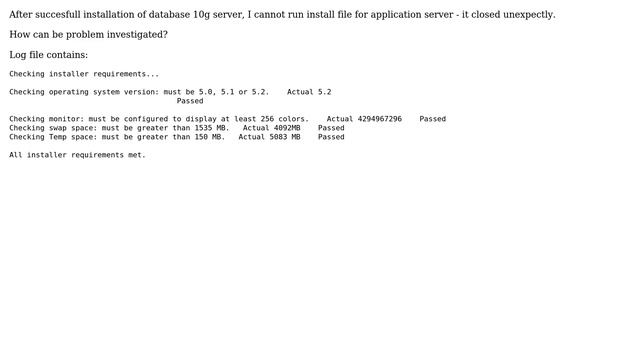 Cannot install Oracle Application server смотреть онлайн