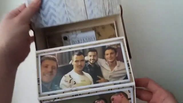 Скрапбукинг. Шкатулка-фотоальбом. Необычный подарок.Подарок мужчине. Альбом-гармошка. смотреть онлайн