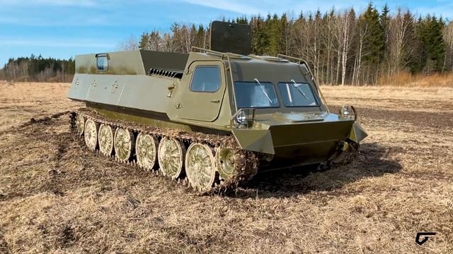 Вездеход на базе ГТМУ - удлинённое шасси, кабина, кунг, подвесной ленивец // ГИРТЕК смотреть онлайн