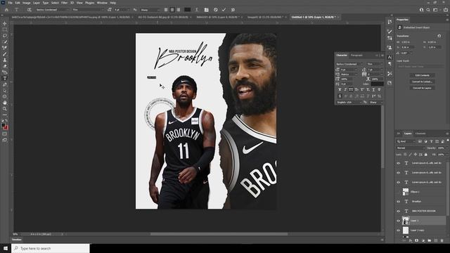 Adobe Photoshop Tutorial l Sports Poster Design l NBA 2021 смотреть онлайн