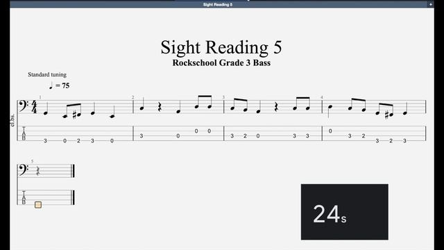 Sight Reading 5 Rockschool Grade 3 Bass смотреть онлайн
