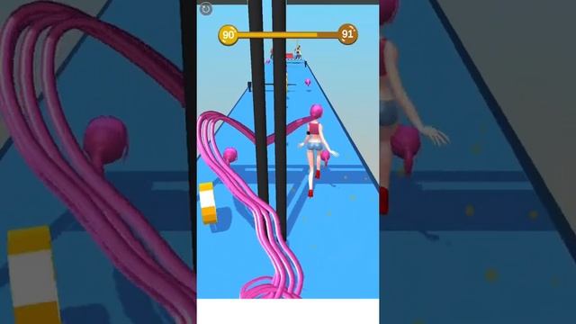 HAIR RUSH game HAIR RUNNER ADVENTURE ??♀️? Gameplay All Levels Walkthrough iOS, Android New Game 3 смотреть онлайн