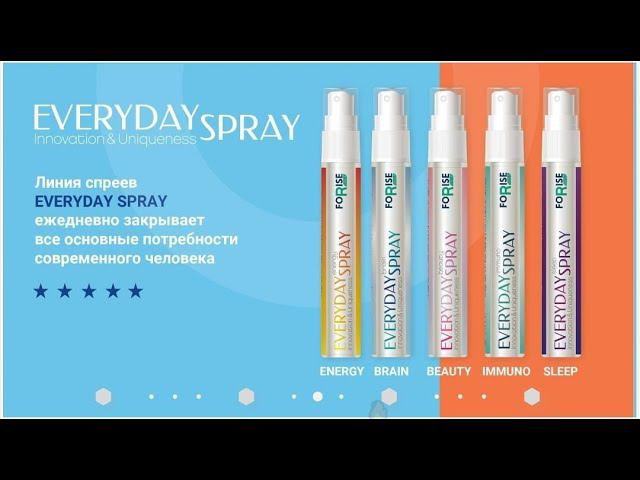 FORISE GROUP. Новинка! Линейка уникальных сублингвальных спреев EVERYDAY SPRAY! смотреть онлайн