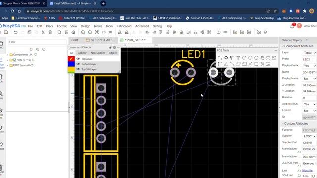 How To Make A Stepper Motor Driver On Easy EDA | Easy Eda | EPISODE 12 |