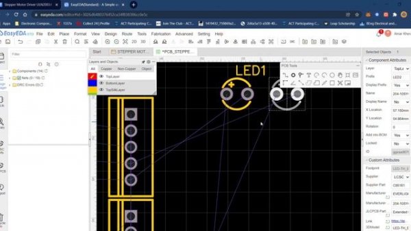How To make a Stepper Motor Driver on Easy EDA | Easy Eda | EPISODE 12 |