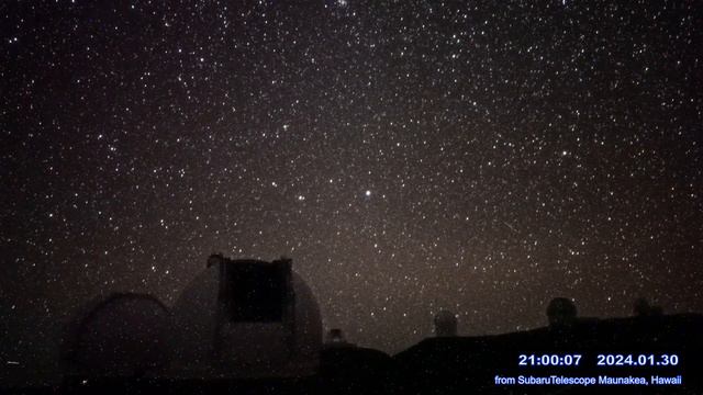 Timelapse of 80 shooting stars and meteors, in 2 hours from Subaru Telescope, Hawaii. SOUND!! смотреть онлайн