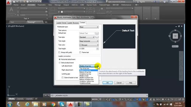 AutoCAD I 18-15 Content Tab Multileader Styles смотреть онлайн