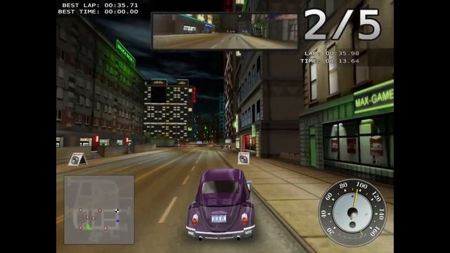 Bug Mania gameplay on City at night with razor-bug car смотреть онлайн