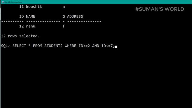 BETWEEN Operator in DBMS: ORACLE Sql || part-10 смотреть онлайн