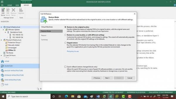 Backup & Restore Linux VM in Veeam Backup & Replication