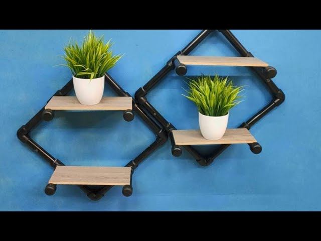 Удивительная полка, сделанная из кусочков пластиковой трубы и ламината смотреть онлайн