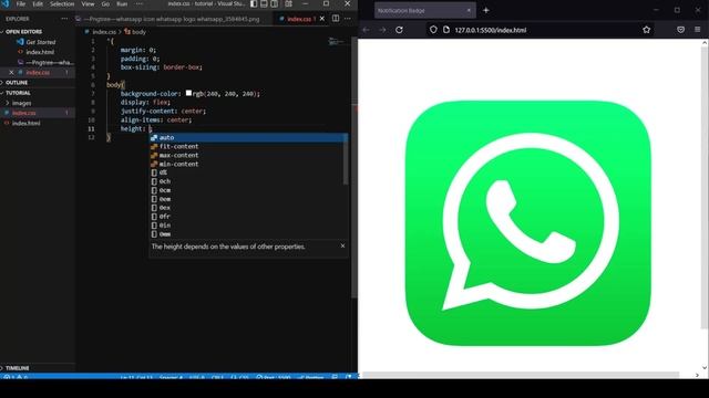 CSS Notification Badge | HTML CSS Tutorial смотреть онлайн