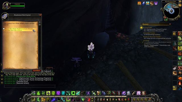 World of Warcraft A New Lead / Crystal Eyes / Drogbar Deception Legion Archaeology Quest Guide смотреть онлайн
