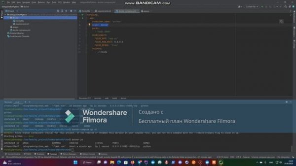Python in Docker/Питон в докере, проект на питоне в докере