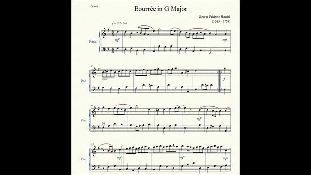 Bourrée in G Major - George Frideric Handel - Piano Repertoire 4 смотреть онлайн