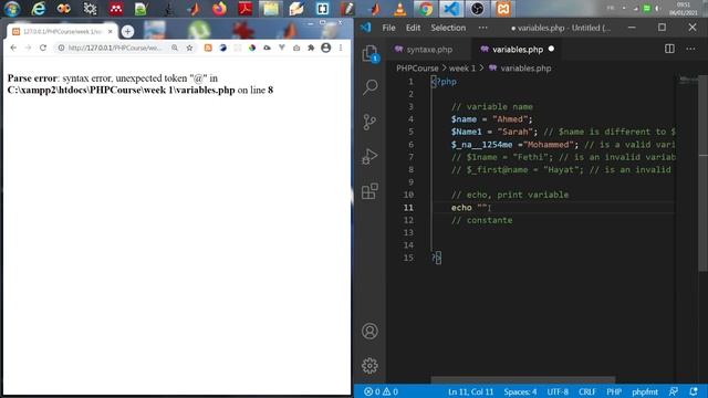 PHP Les Bases : Syntaxe, Variables & Constantes смотреть онлайн