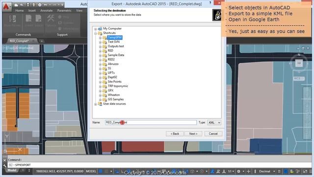 Directly to Google Earth (KML) from your AutoCAD drawing - Spatial Manager™ Blog смотреть онлайн