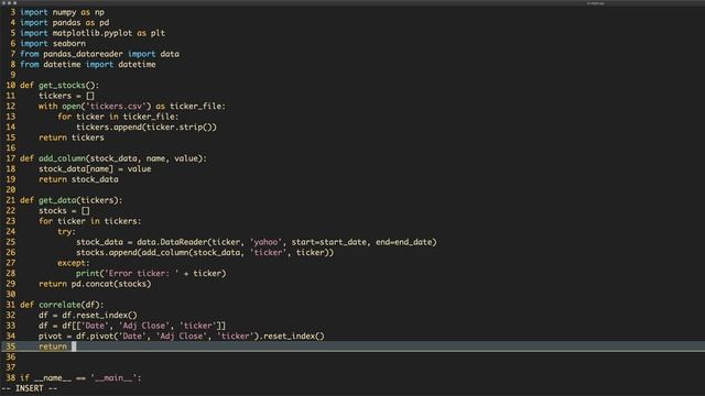 How to Correlate Stocks with Python and Seaborn | Python for Finance смотреть онлайн