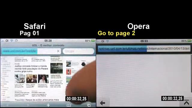 iPhone: Opera mini x Safari ( browser wars ) comparativo смотреть онлайн