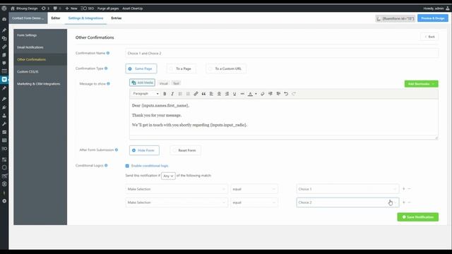 WP Fluent Forms - Conditional Logic Choices - Radio Field смотреть онлайн
