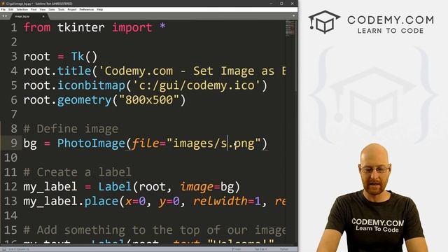How To Use Images as Backgrounds - Python Tkinter GUI Tutorial #147 смотреть онлайн